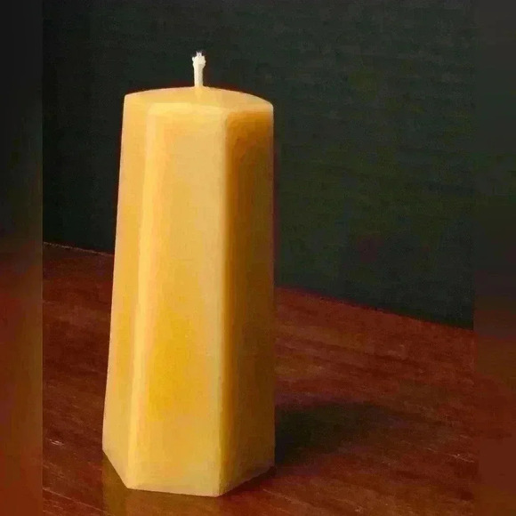 Hexagon Pillar Candle - Handmade Beeswax - Picture 2 of 5